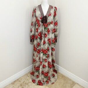 Vintage Wendy's Mother Wear Long Floral Maxi Maternity Dress